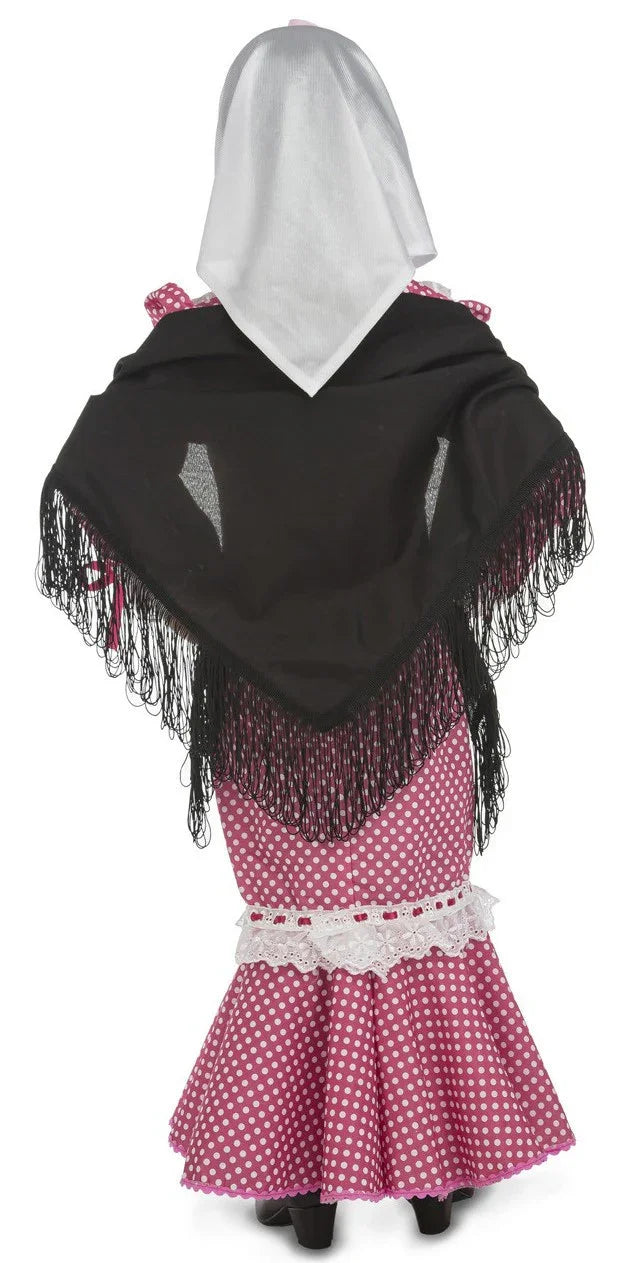 Disfraz de Chulapa Madrileña Rosa para Bebé Chulapos y Chulapas Viving